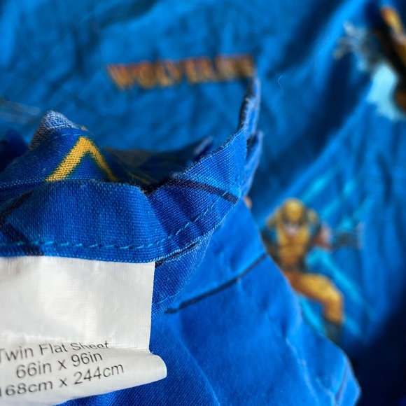 🛌 🔥 Vintage X-MEN Wolverine flat/fitted sheets - Picture 2 of 11